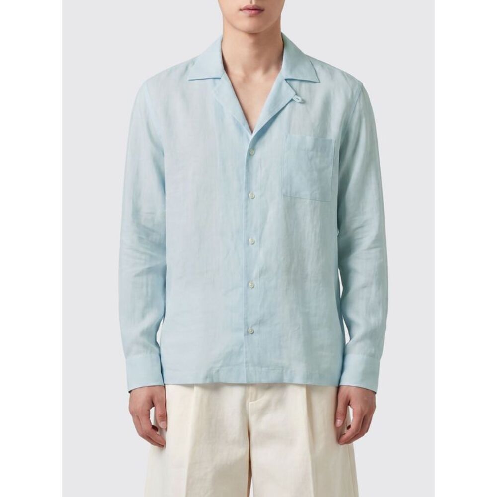 Lardini Shirt Men Gnawed Blue